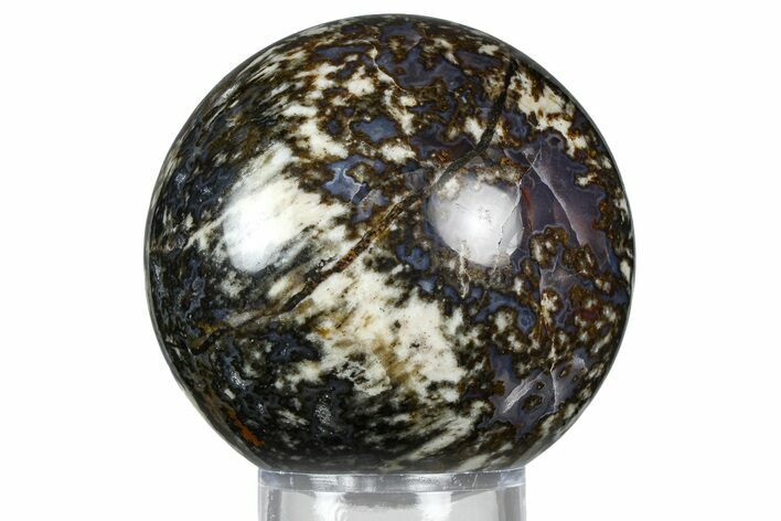 Polished Canadian River Plume Agate Sphere - Texas #369063